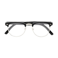 Round semi rimless black frames