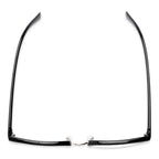 Round semi rimless black frames
