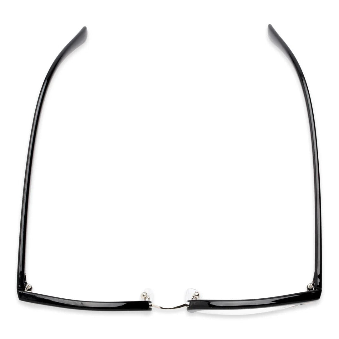 Round semi rimless black frames