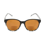 Round sunglasses with black to grey gradient