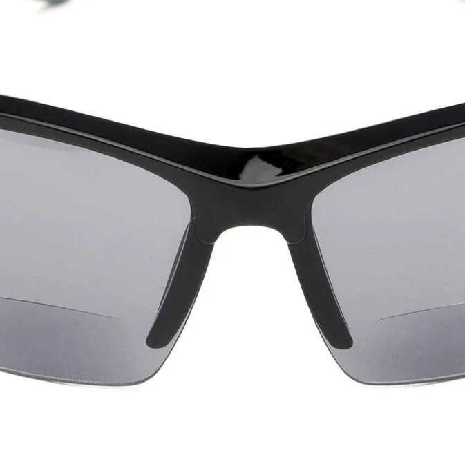 Semi rimless sporty bifocal sunglasses