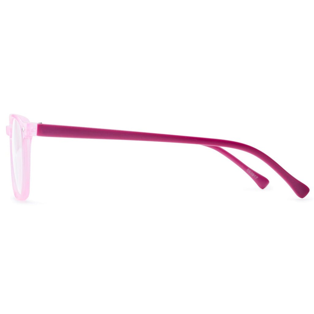 Soft pink square optical frames